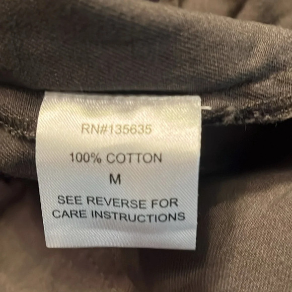 LOVE SAM Olive Green snap front jacket drawstring waist 100% cotton size medium - Picture 14 of 14